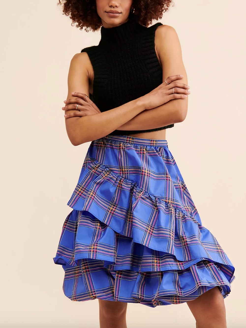 Maeve Anthropologie Tiered Ruffled Mini Skirt